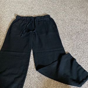 Black linen pants